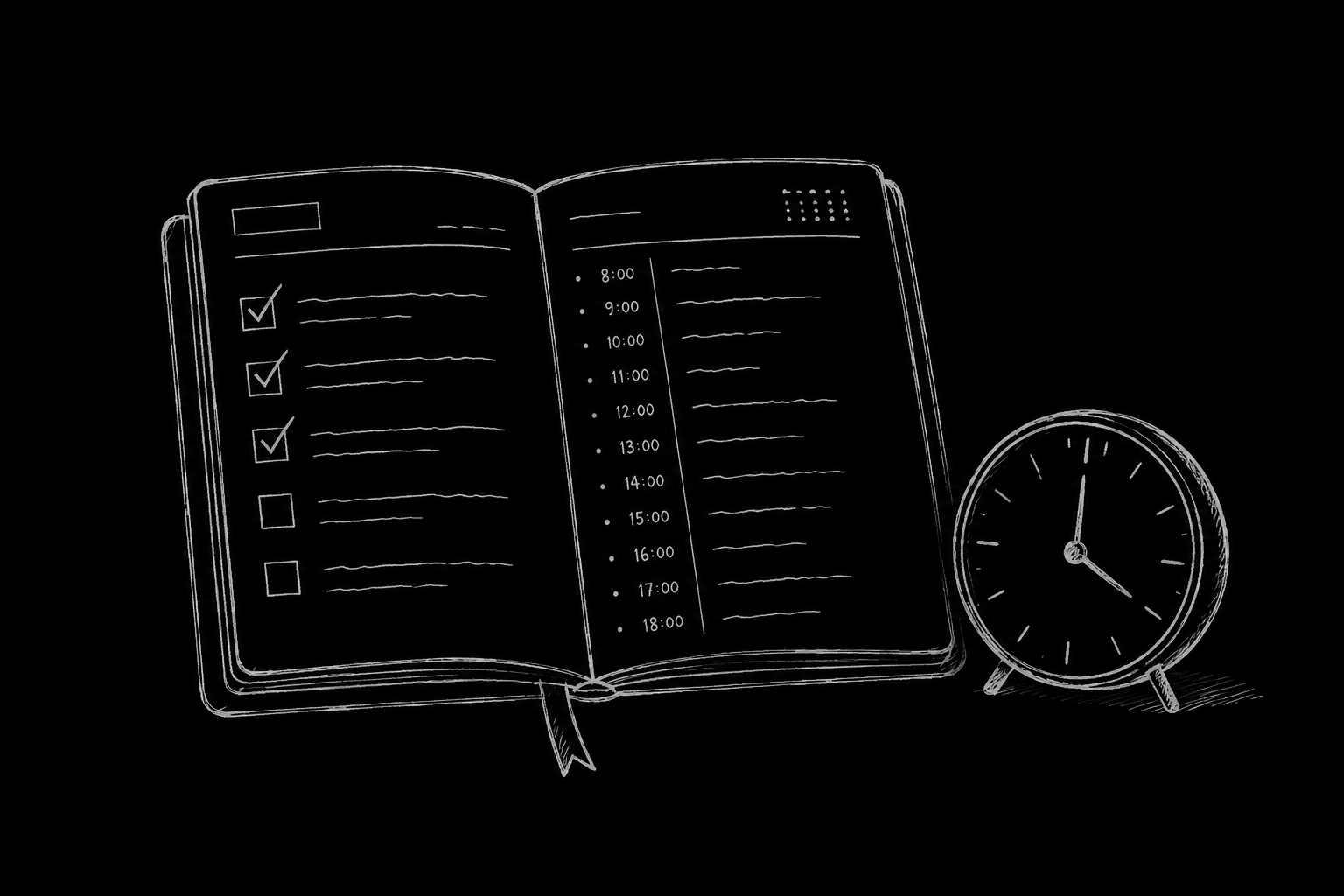 Person planning the day with HiCody