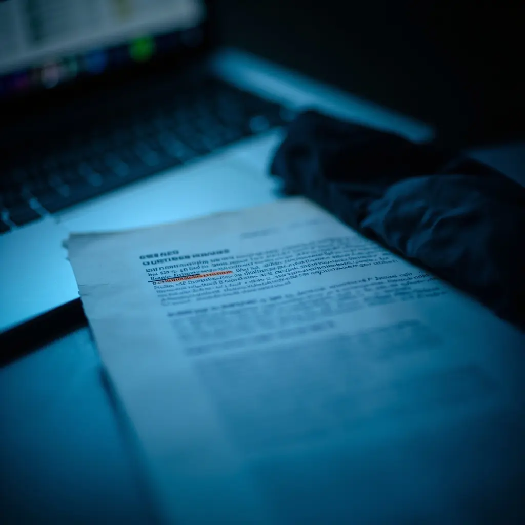 Contract with highlighted clauses