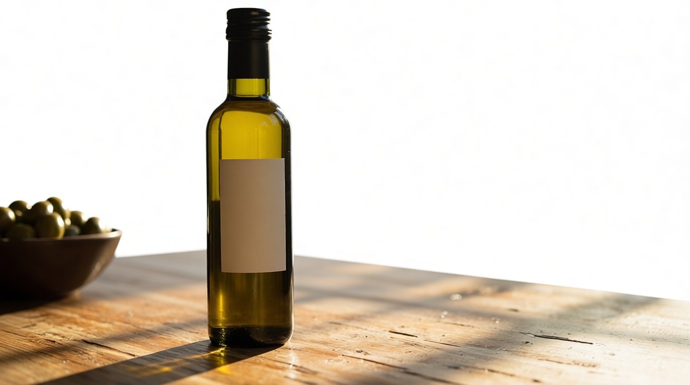 After: the same bottle against a light studio background